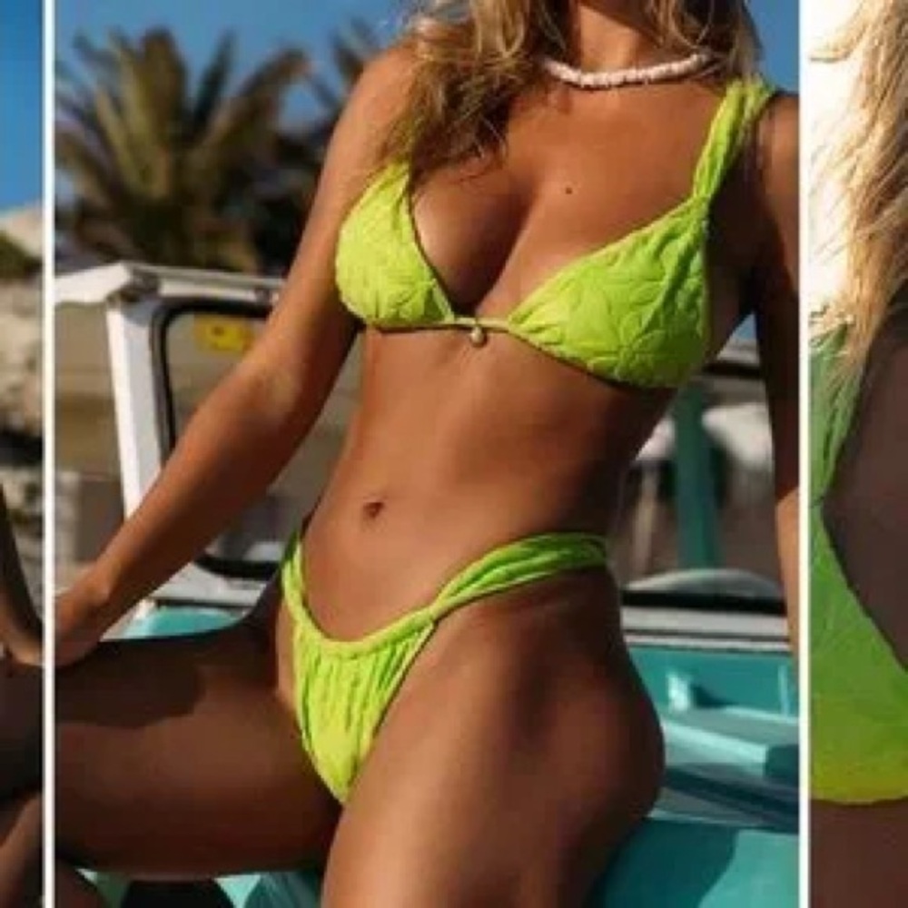 ByDee Cyprus top and bottom size medium in Verde green terrycloth